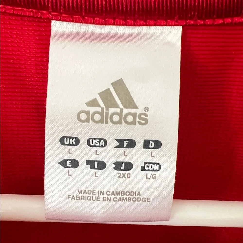 Adidas Men's Vintage Red Short Sleeve Athletic Shirt